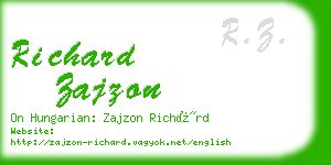 richard zajzon business card